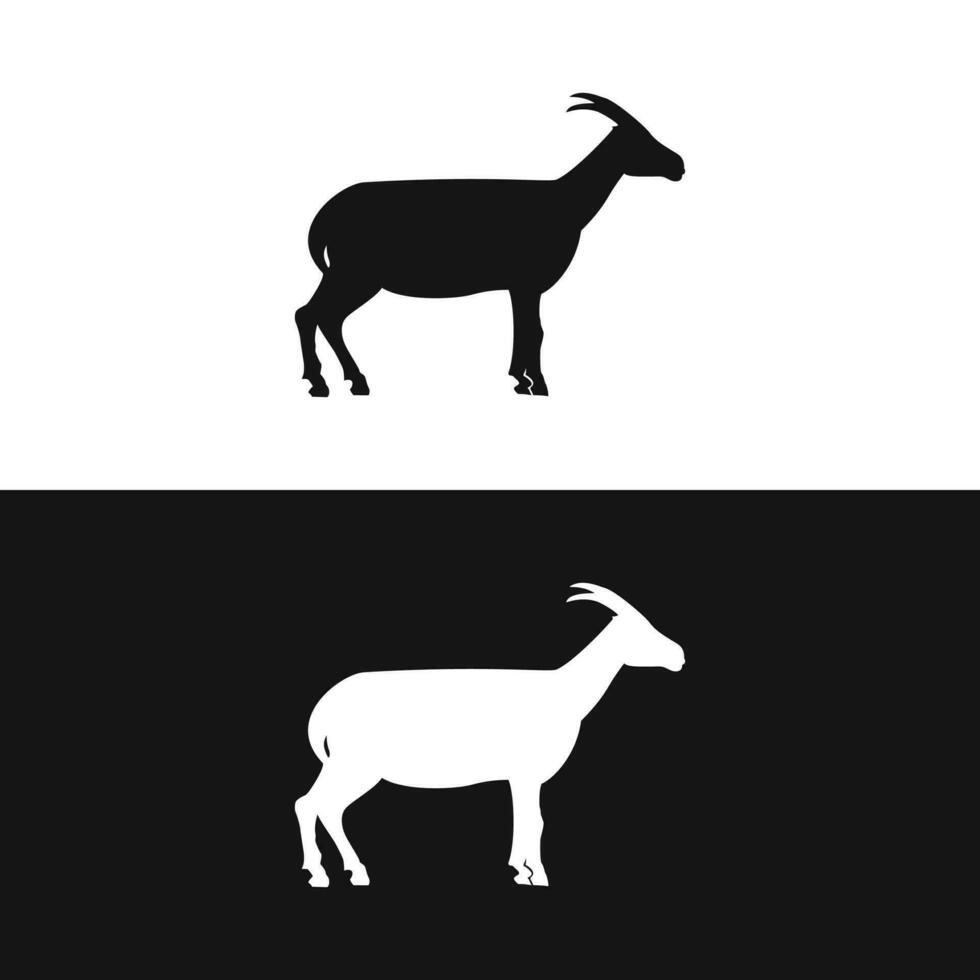 Elegant Vector Illustration of Goat Silhouette