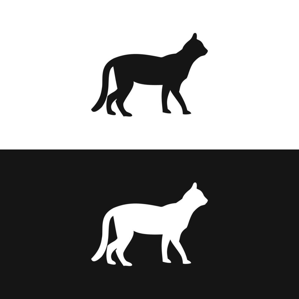 Elegant Vector Illustration of Cat Silhouette