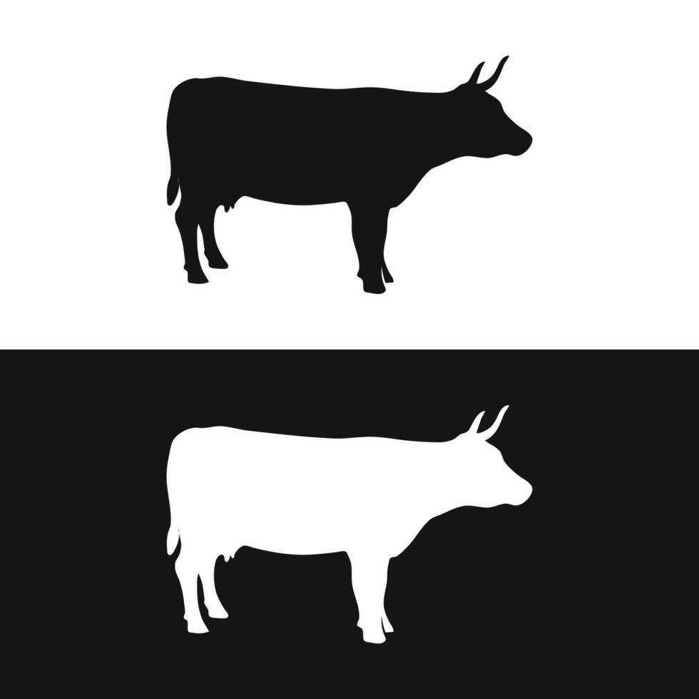 elegante vector ilustración de vaca silueta