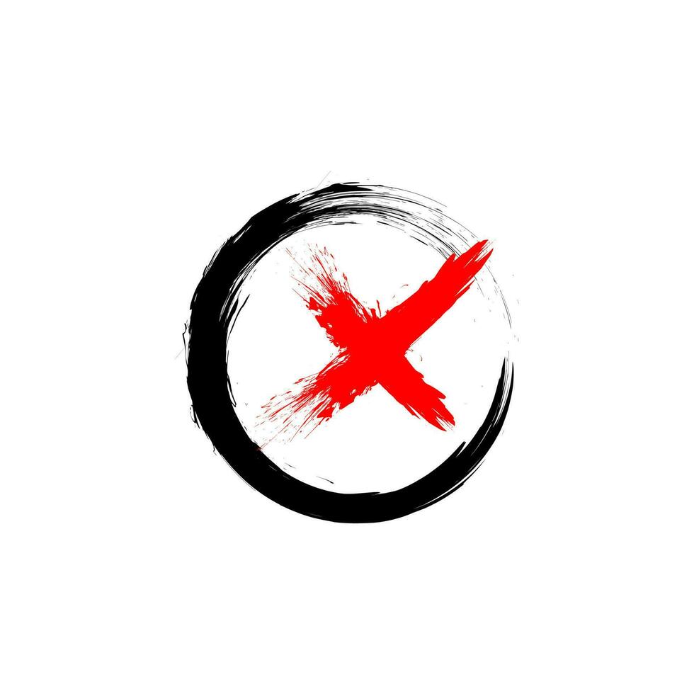 tick and Cross sign elements. vector buttons for vote, election choice, check marks, approval signs design. Red X and green OK symbol icons check boxes