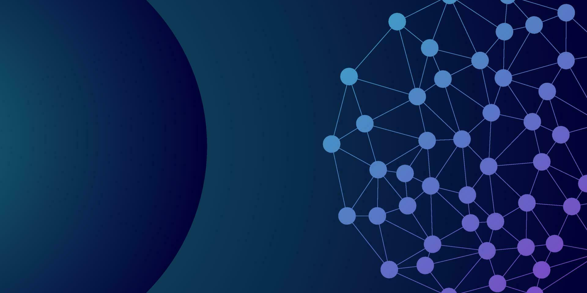 Connections background, triangles with dots on vertexes, dots connected lines vector