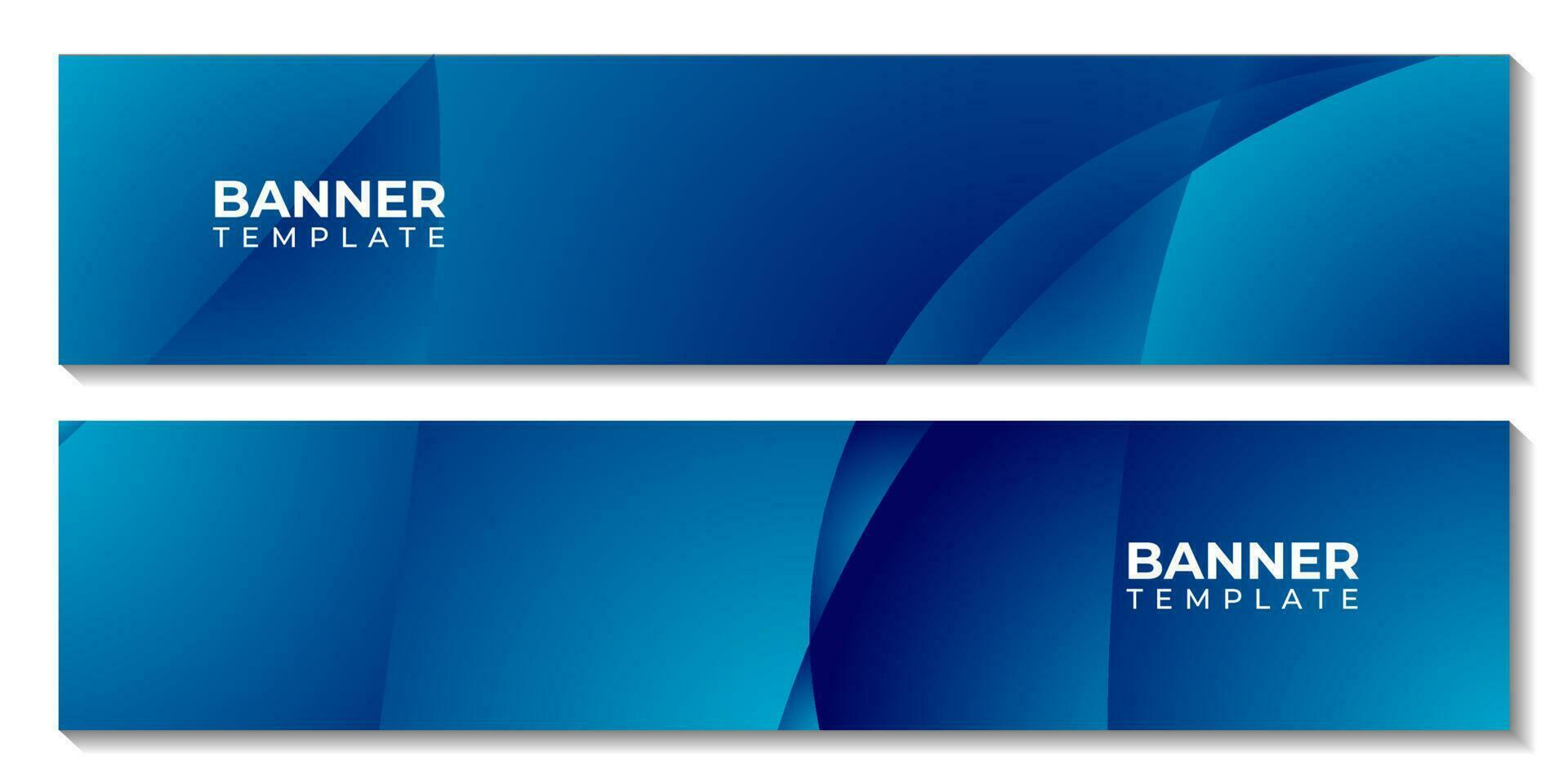set of banner template with wave colorful vector