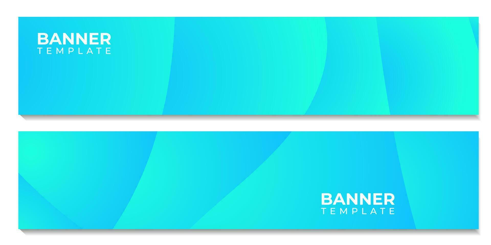 set of banner template with wave colorful vector