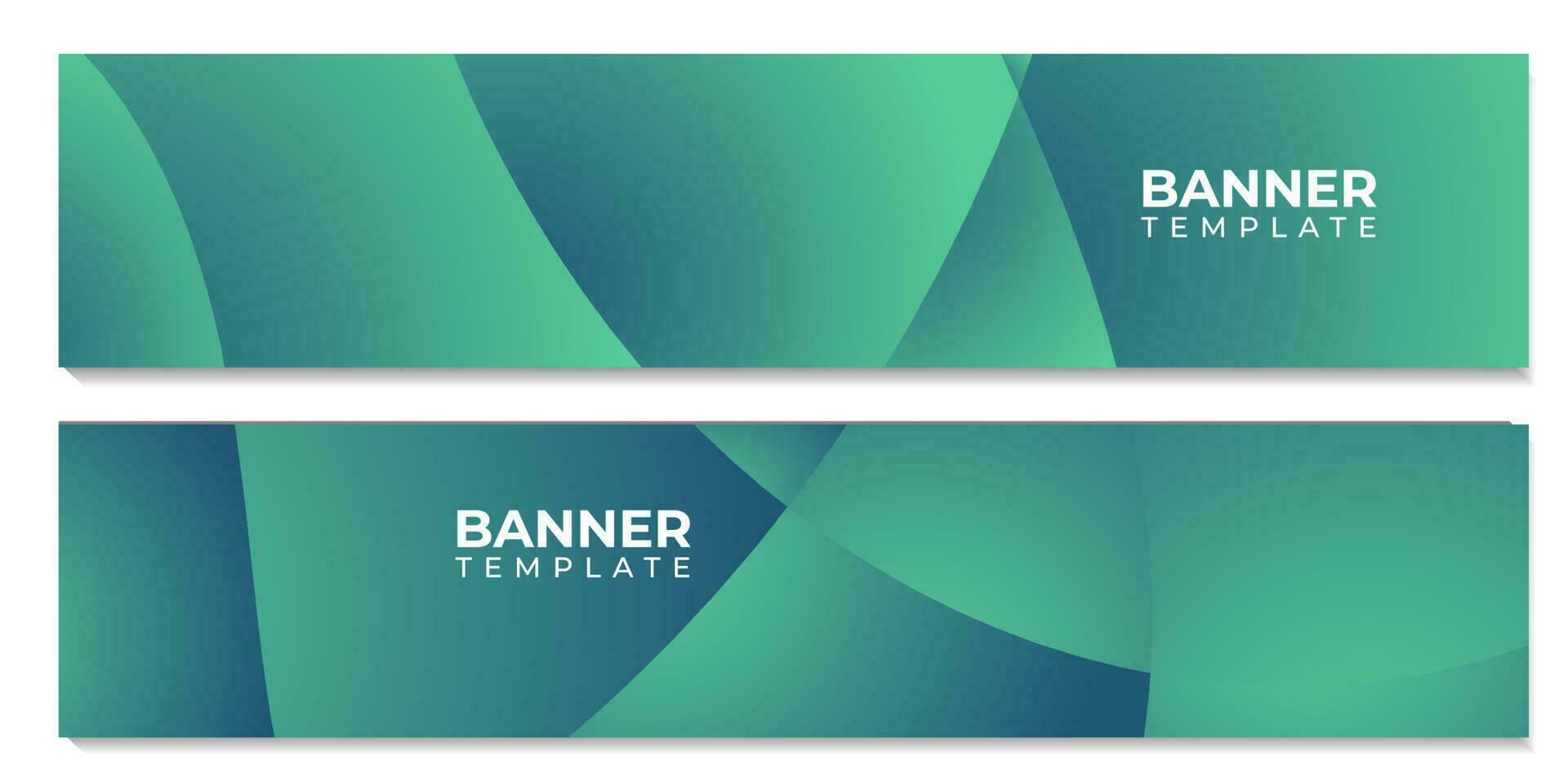 set of banner template with wave colorful vector