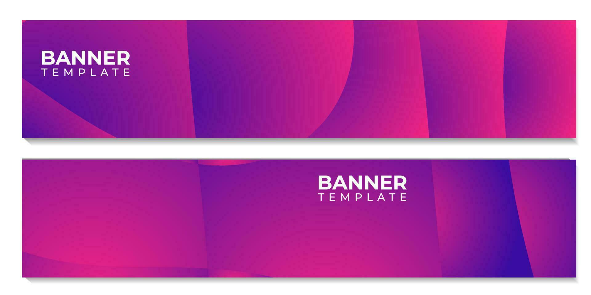 set of banner template with wave colorful vector