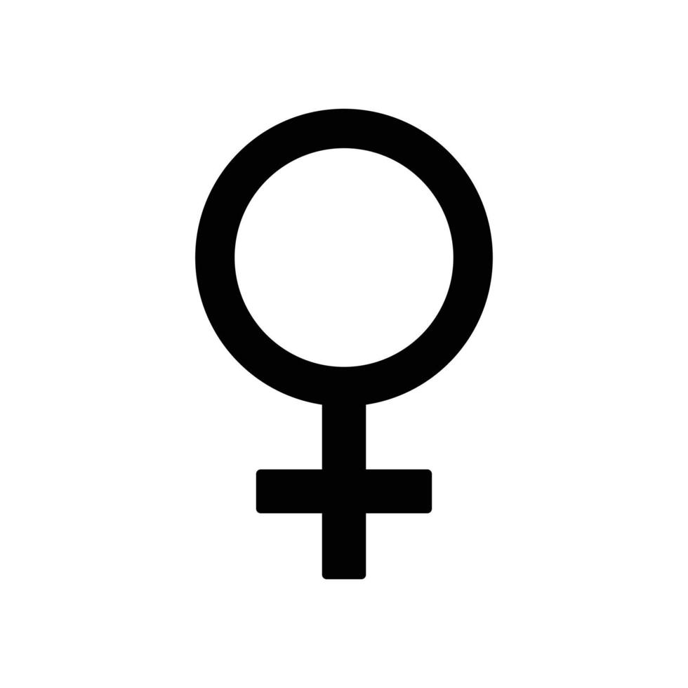 femenino. hembra iconos hembra sencillo signo. mujer simbolos niña icono. vector hembra símbolo icono. hembra icono diseño ilustración. dama símbolos