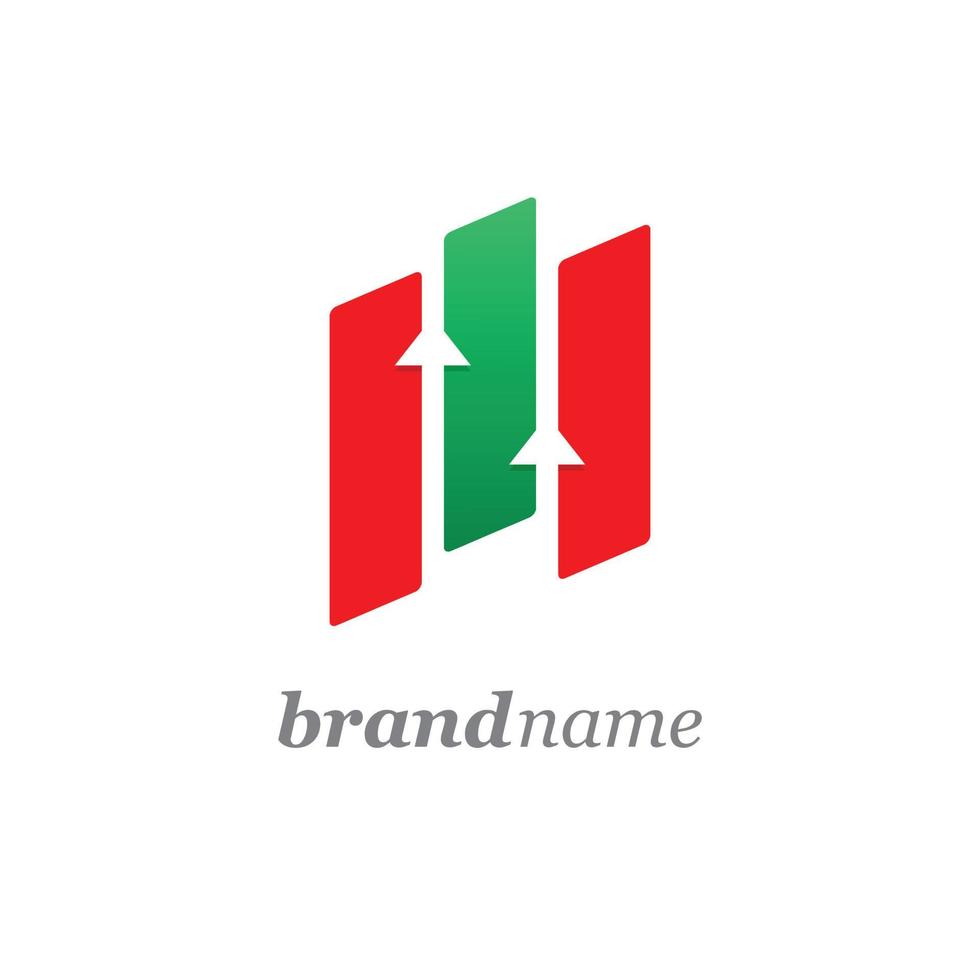 Simple illustration logo for financial company. Trading logo. Market logo. Financial logo. Growth logo design vector. vector