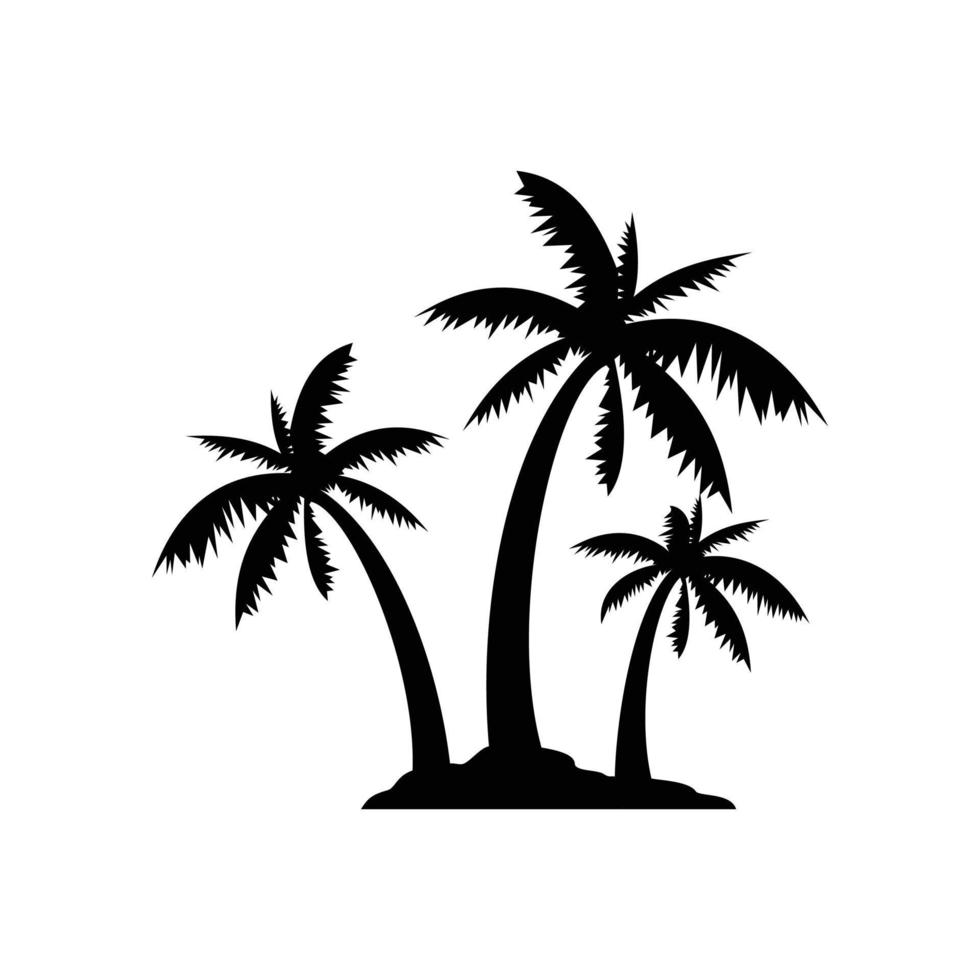 Palm tree sign. Palm tree logo. Palm tree silhouette. Palm tree icon vector. Palm tree simple sign. Palm logo vector. Palm tree design illustration. vector