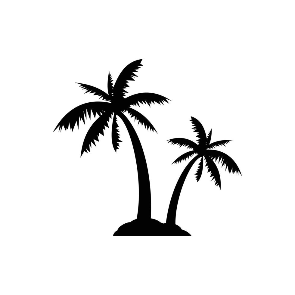 Palm tree sign. Palm tree logo. Palm tree silhouette. Palm tree icon vector. Palm tree simple sign. Palm logo vector. Palm tree design illustration. vector