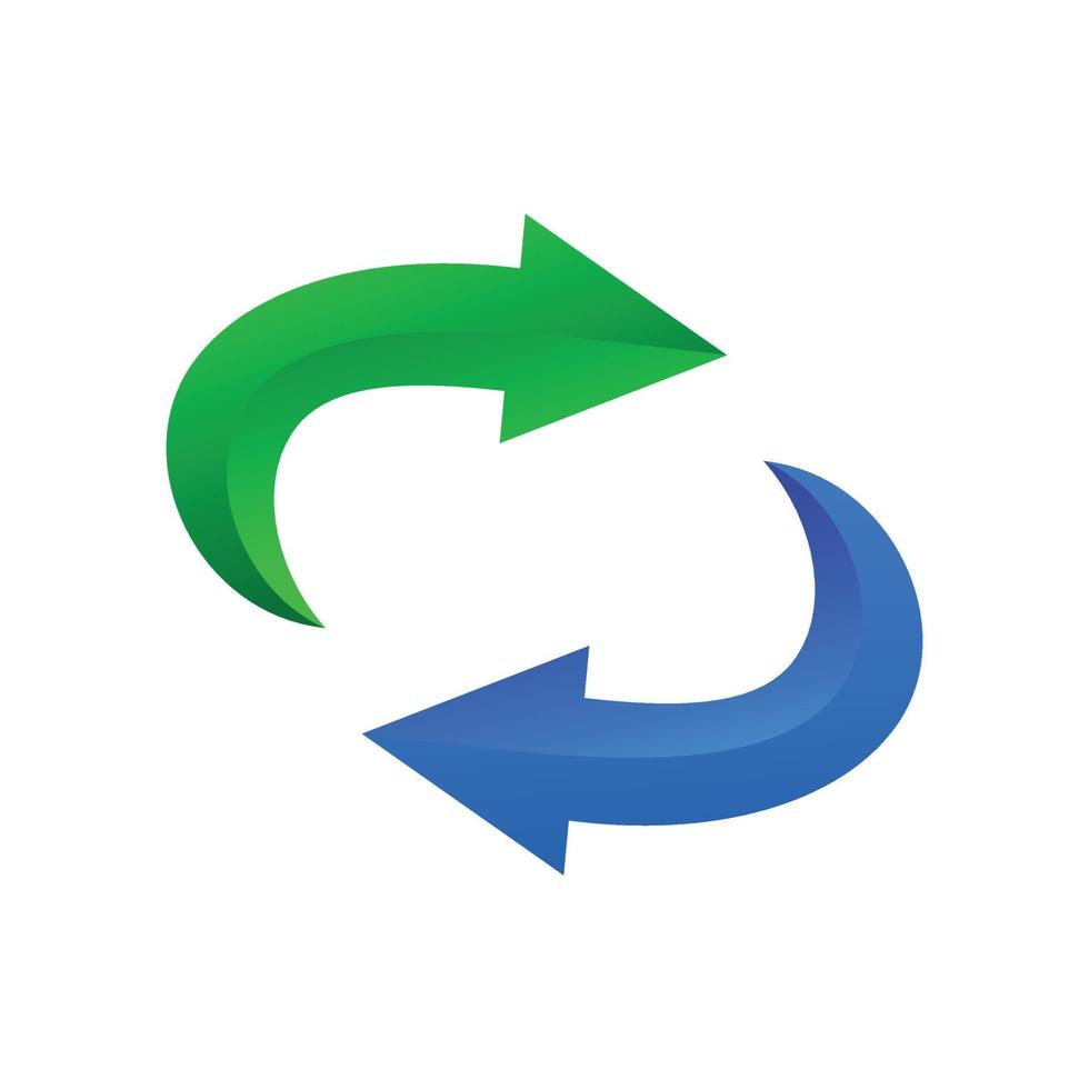 Refresh. Refresh logo design. Arrow Left and Right design. Circle symbols. Recycling sign. vector design illustration.