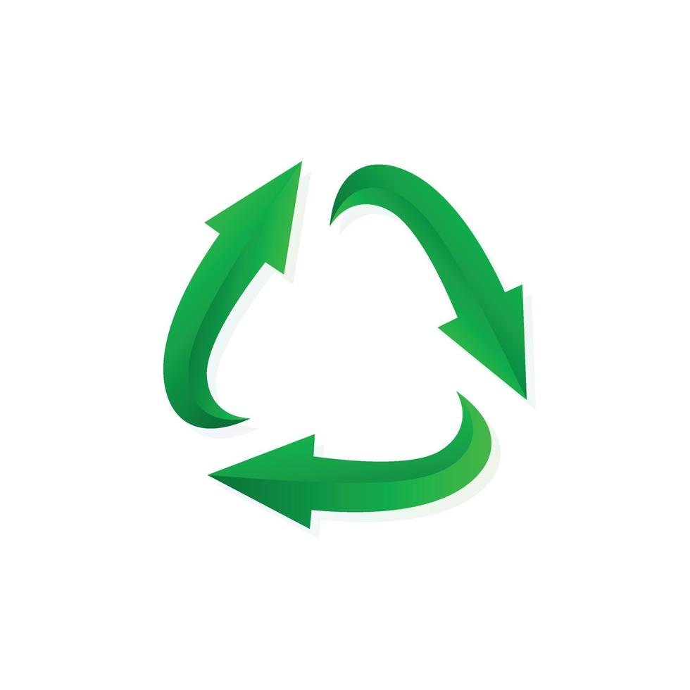 Recycle Logo. Recycle Icons. Recycle Symbols. Triangle Logo Design. Recycling logo modern. Go Green triangle arrow in green gradient color logo, icon symbol illustration editable logo vector