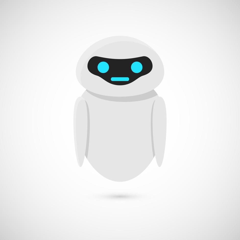 Cartoon robot character. Chat bot.  Vector illustration