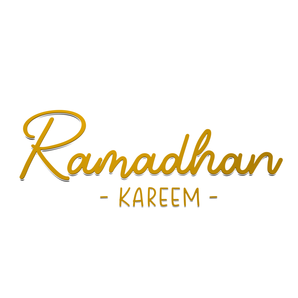 3d font ramadhan png