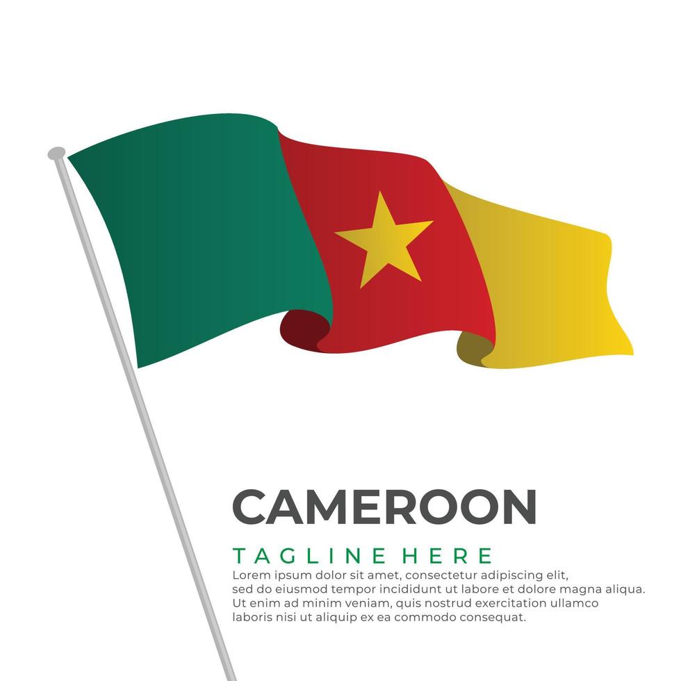 Template vector Cameroon flag modern design