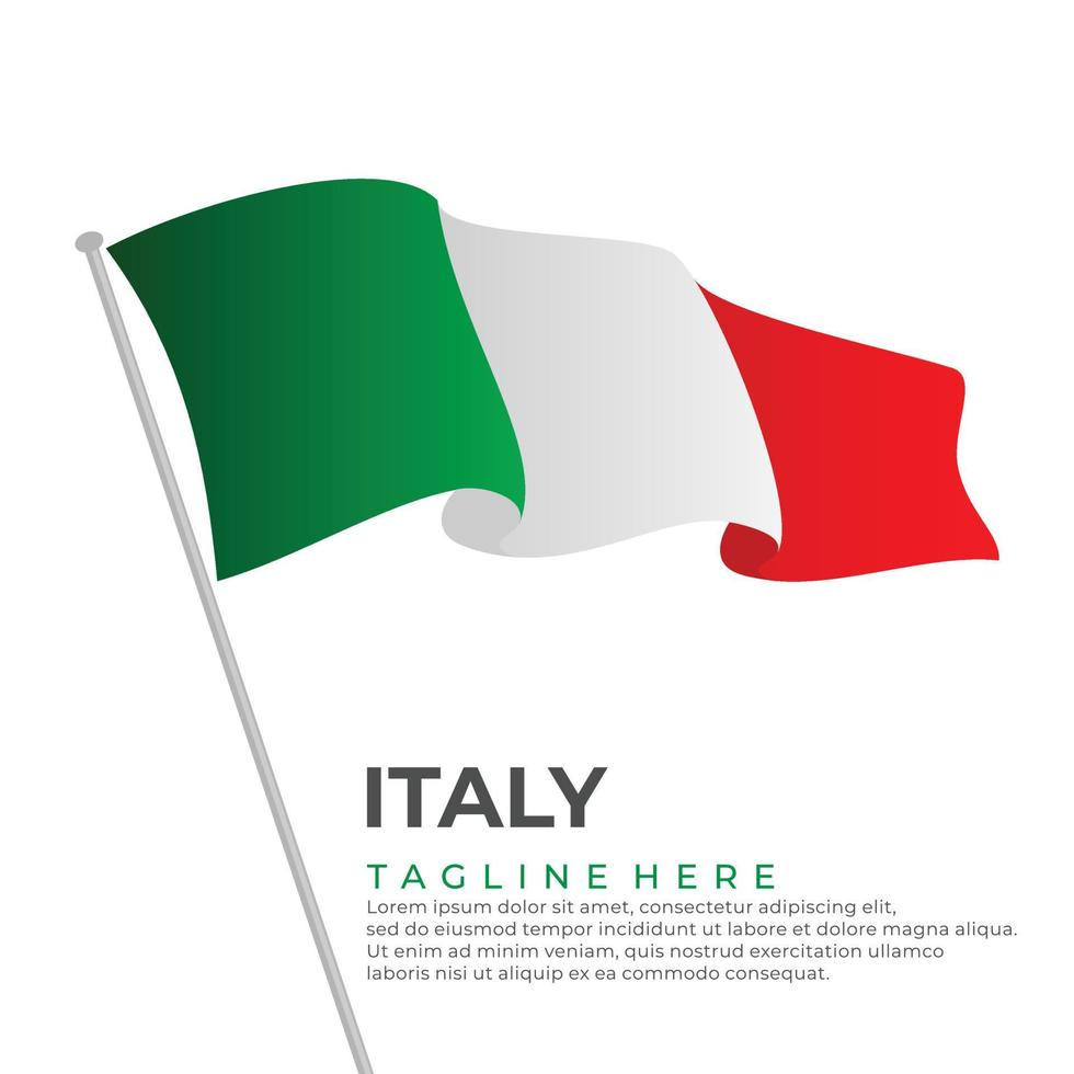 modelo vector Italia bandera moderno diseño