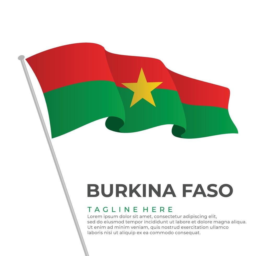 Template vector Burkina Faso flag modern design