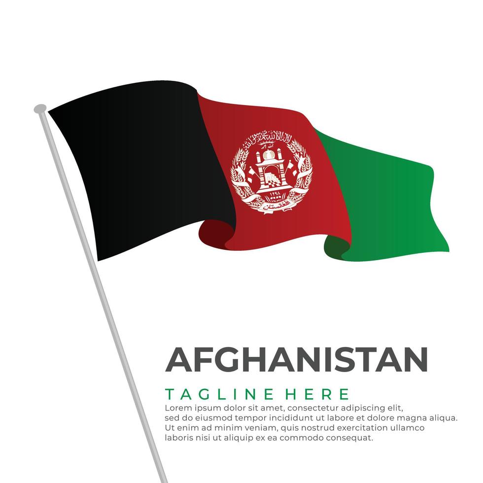 Template vector Afghanistan flag modern design