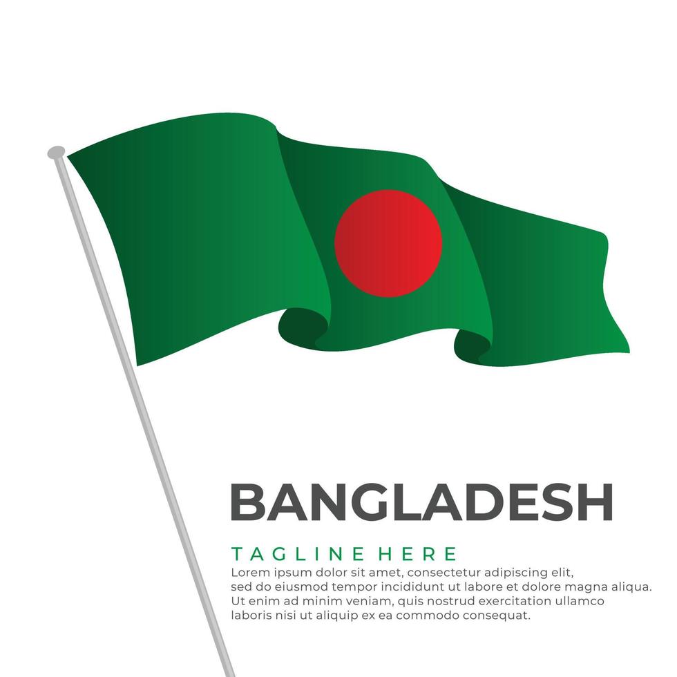 Template vector Bangladesh flag modern design