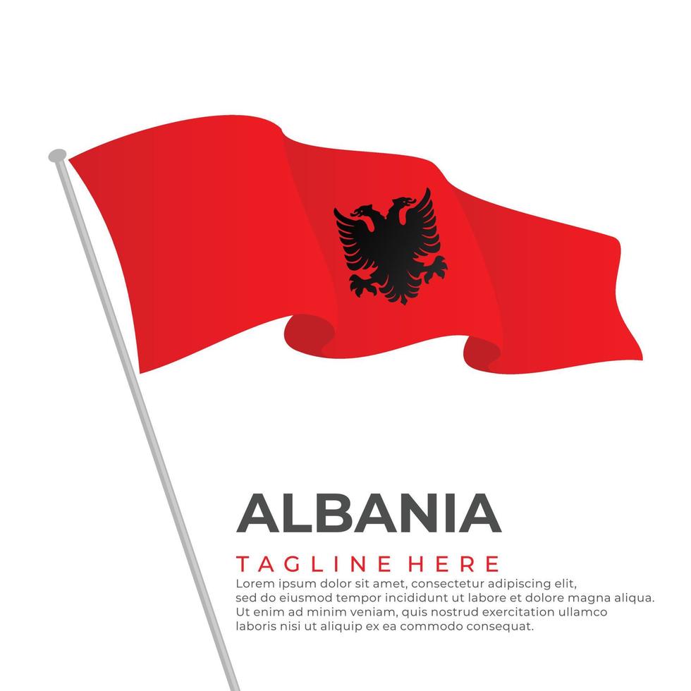 Template vector Albania flag modern design