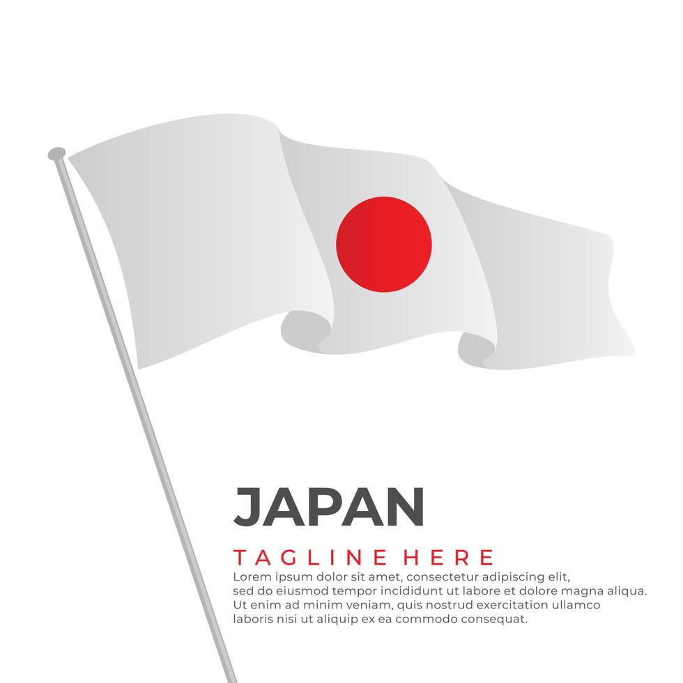 modelo vector Japón bandera moderno diseño