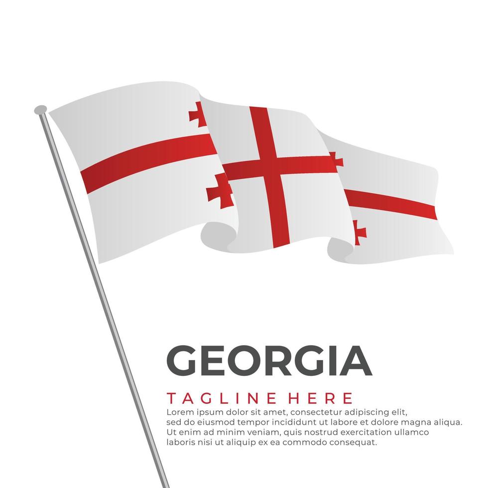 Template vector Georgia flag modern design
