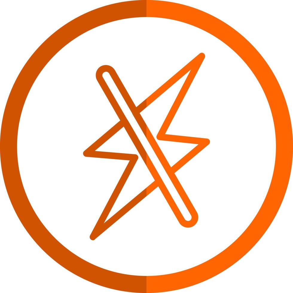 Zap Off Vector Icon Design