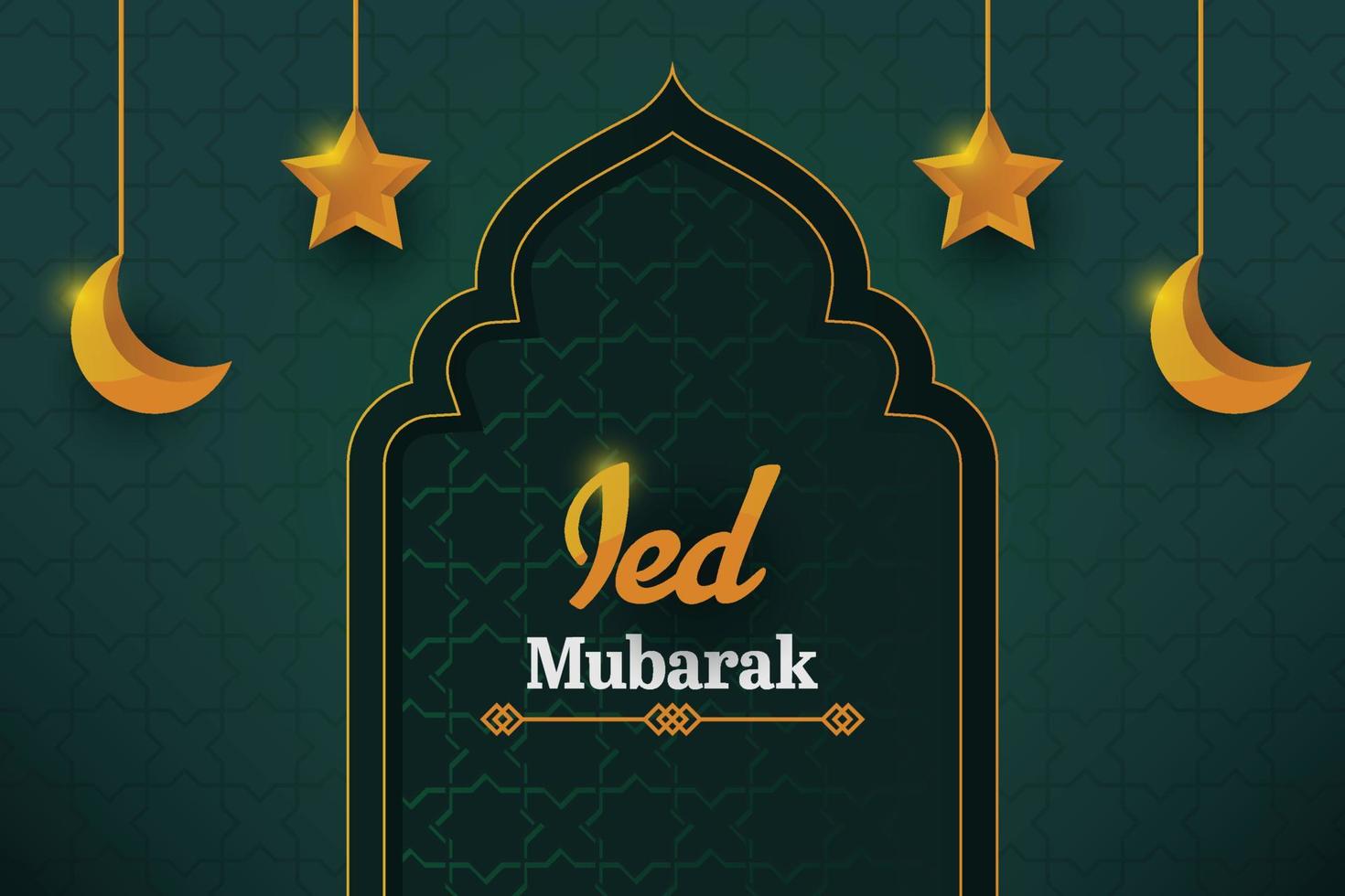 ied Mubarak mezquita Esmeralda verde antecedentes vector