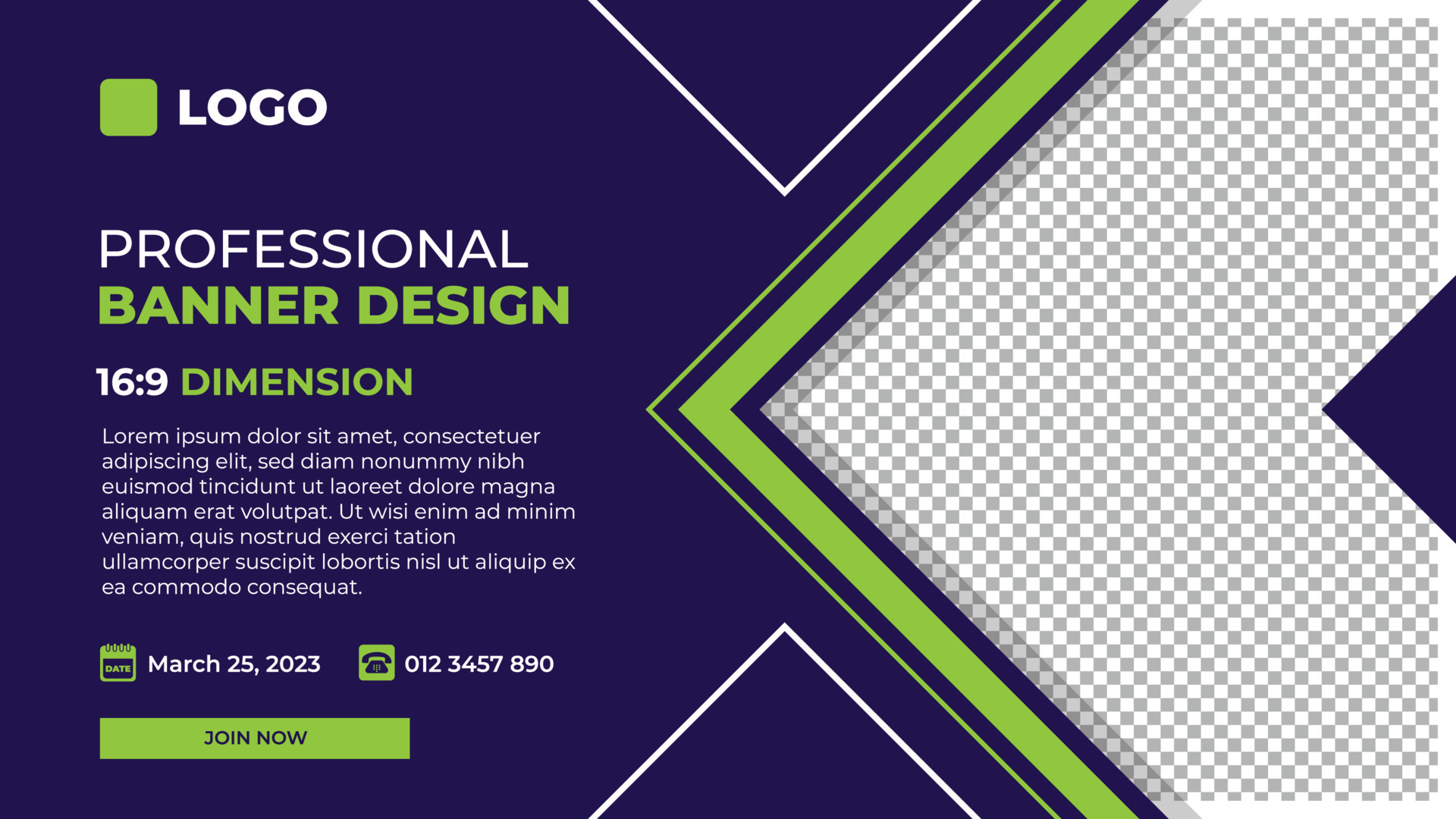 Professional modern banner vector, business company horizontal ...