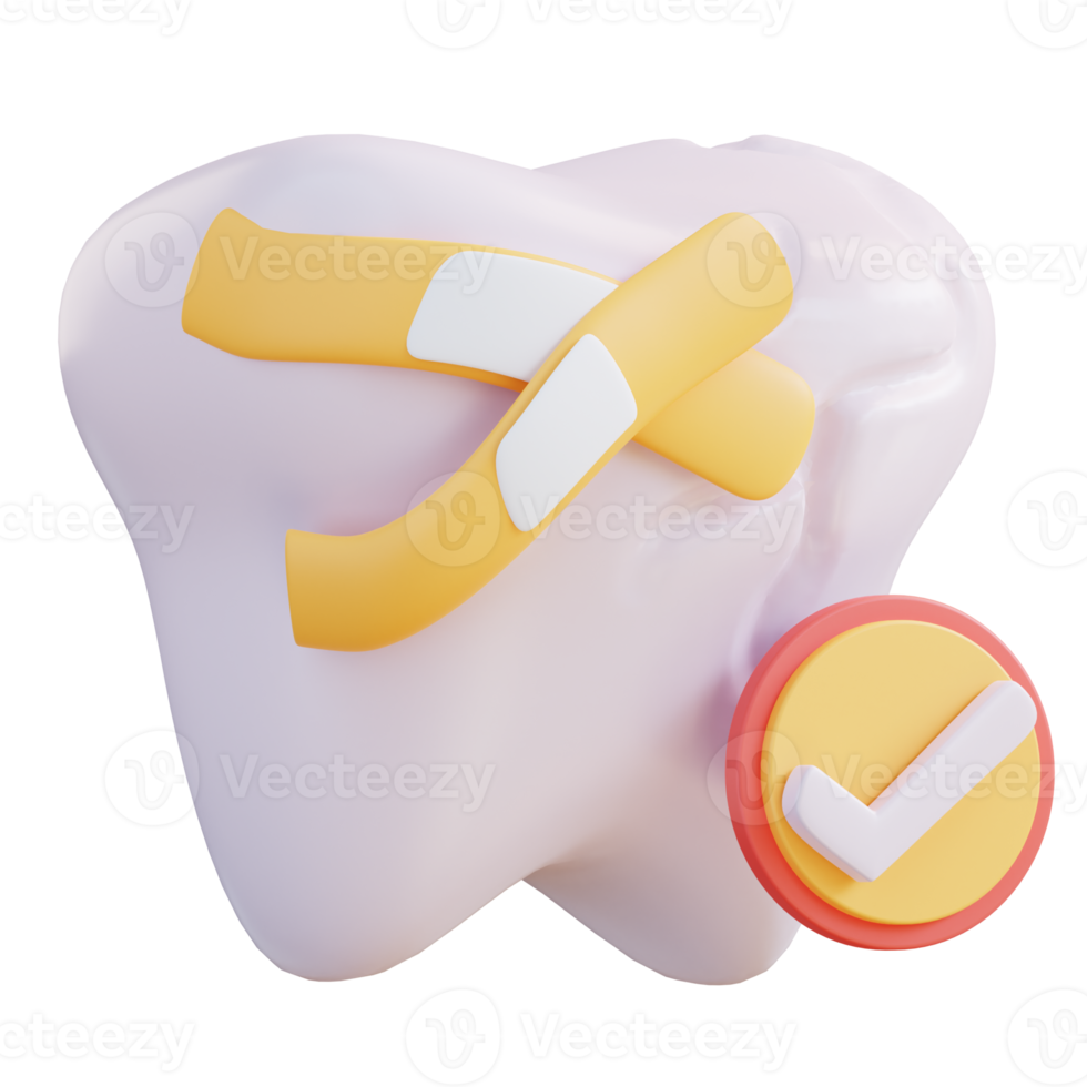 3d illustration of cavities treatment png