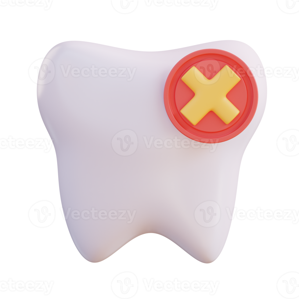 3d illustration of tooth decay png