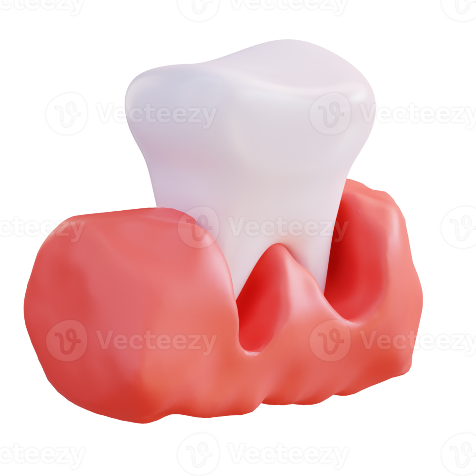 3d illustration of teeth and gums png