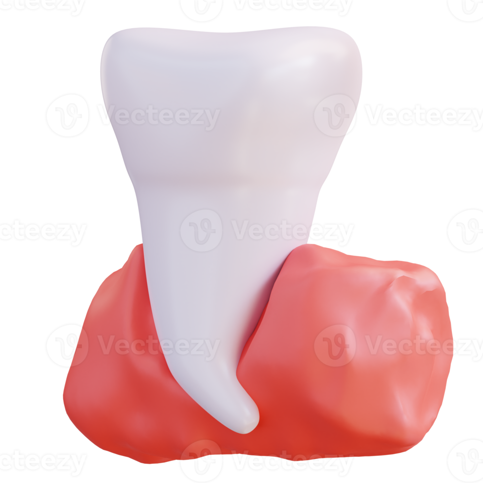 3d illustration of teeth and gums png