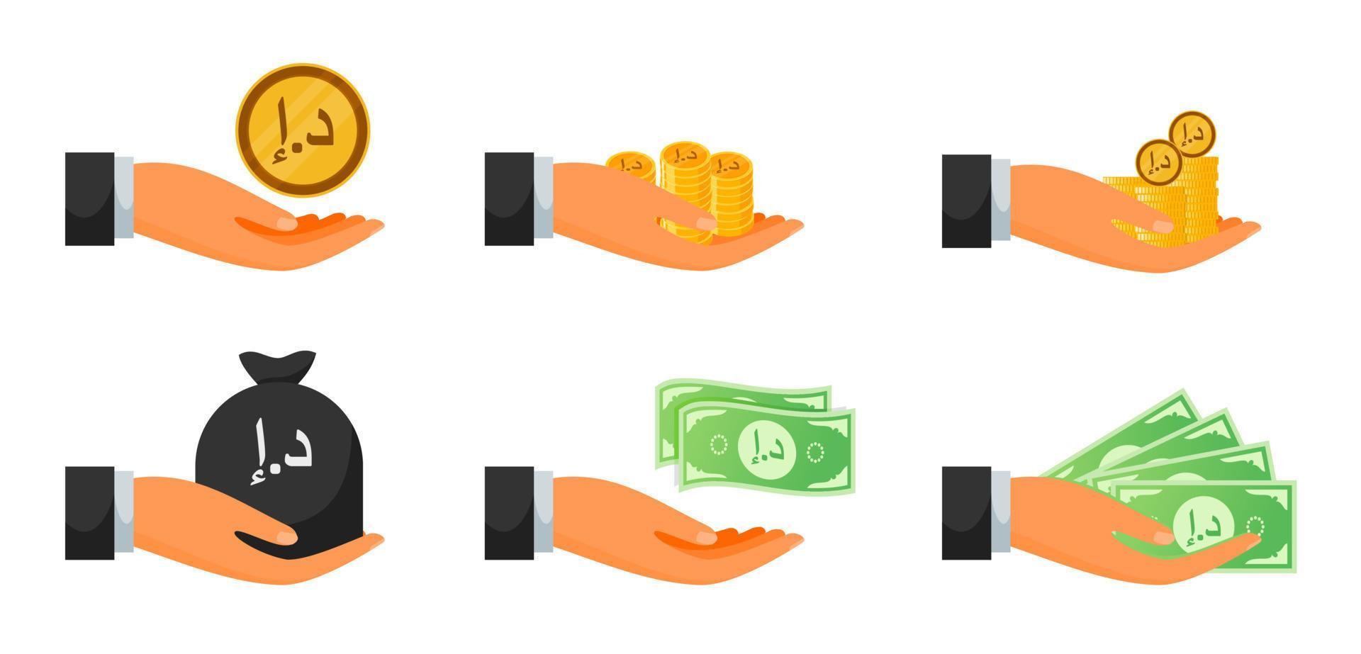 Handing United Arab Emirates Dirham Money And Coin Set 21017746 Vector 10-united-arab-emirates-dirhams-foreign-currency
