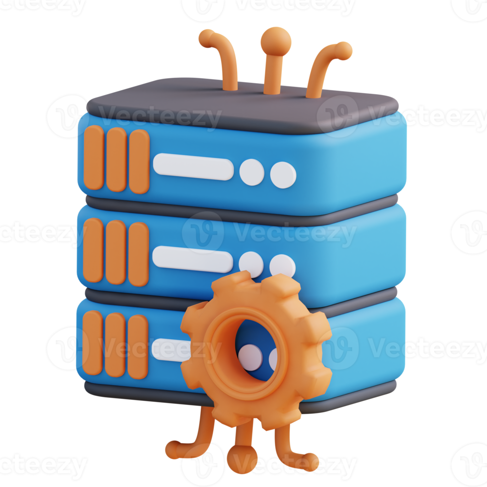 3D illustration of storage settings management png
