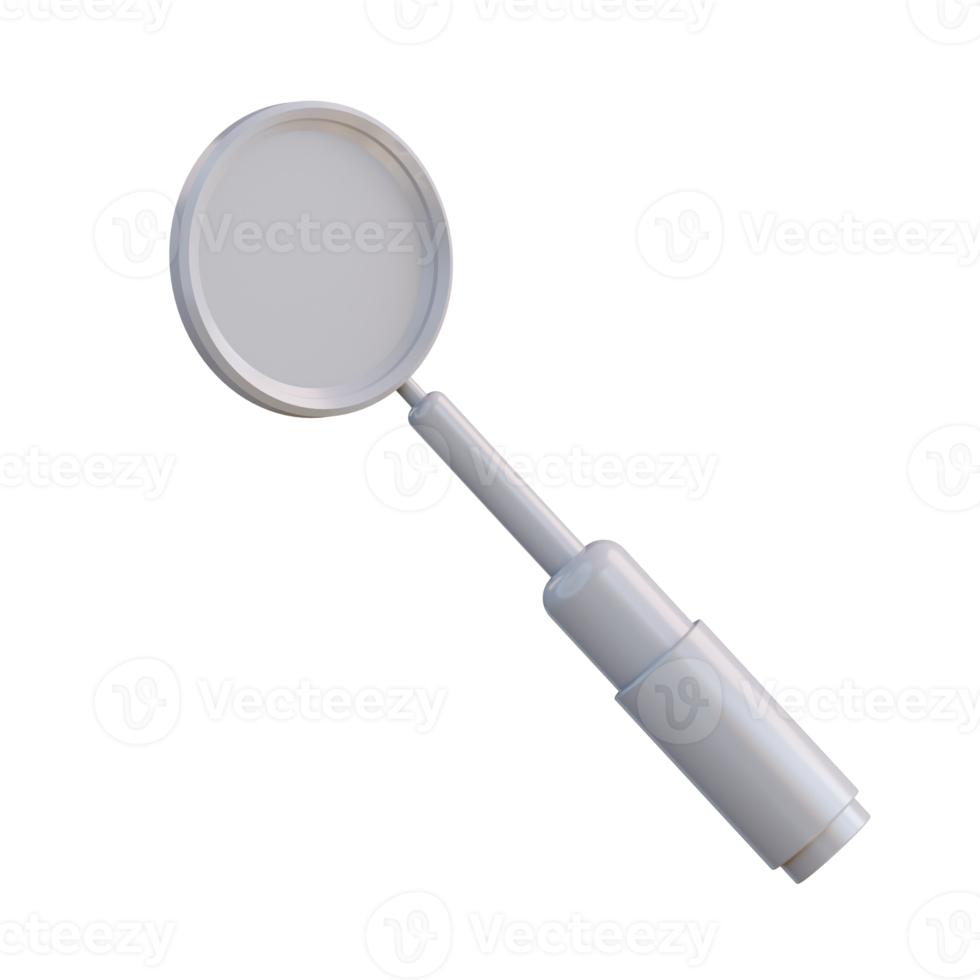 3d illustration mirror for checking teeth png