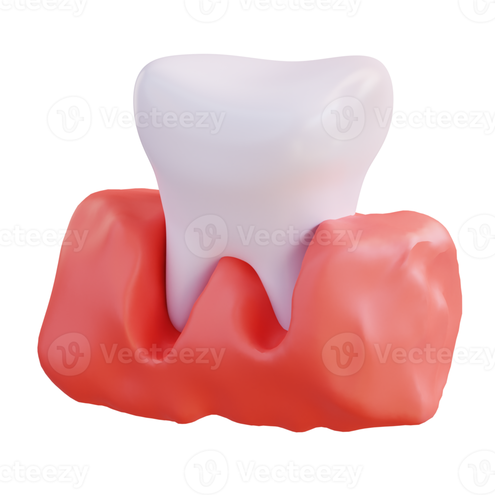 3d illustration of teeth and gums png