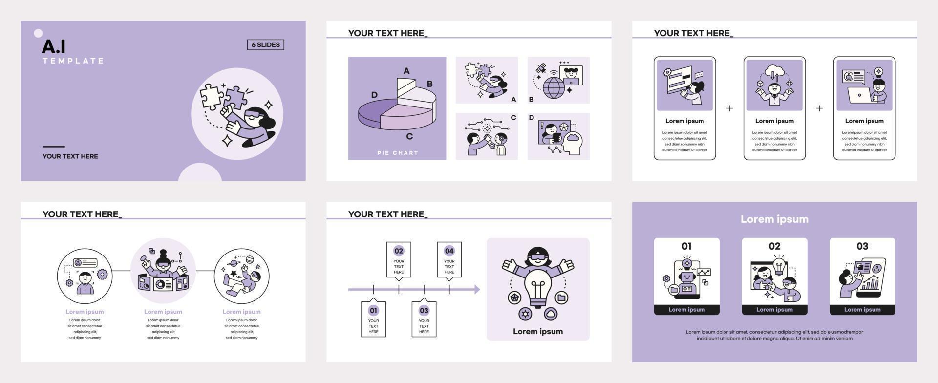 ilustración modelo diseño para artificial inteligencia tecnología. vector