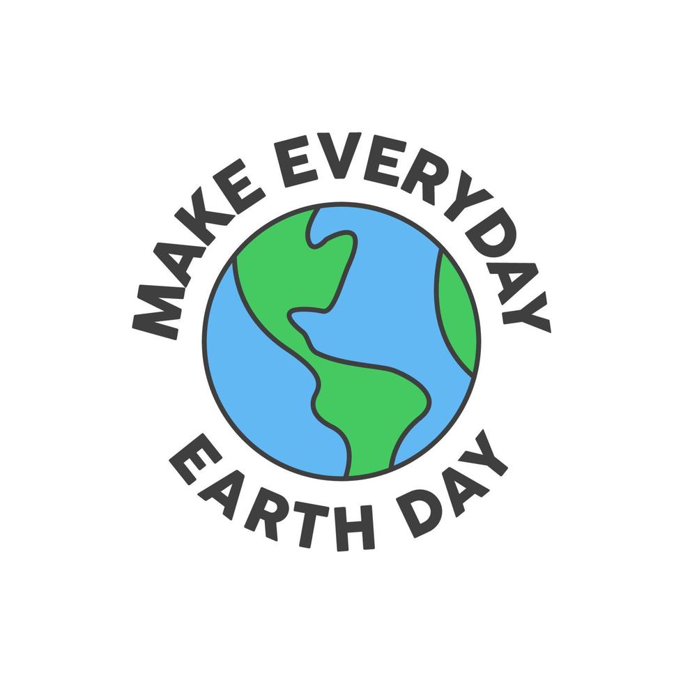 Earth day badge. Save the planet sticker. World Environment Day symbol. vector