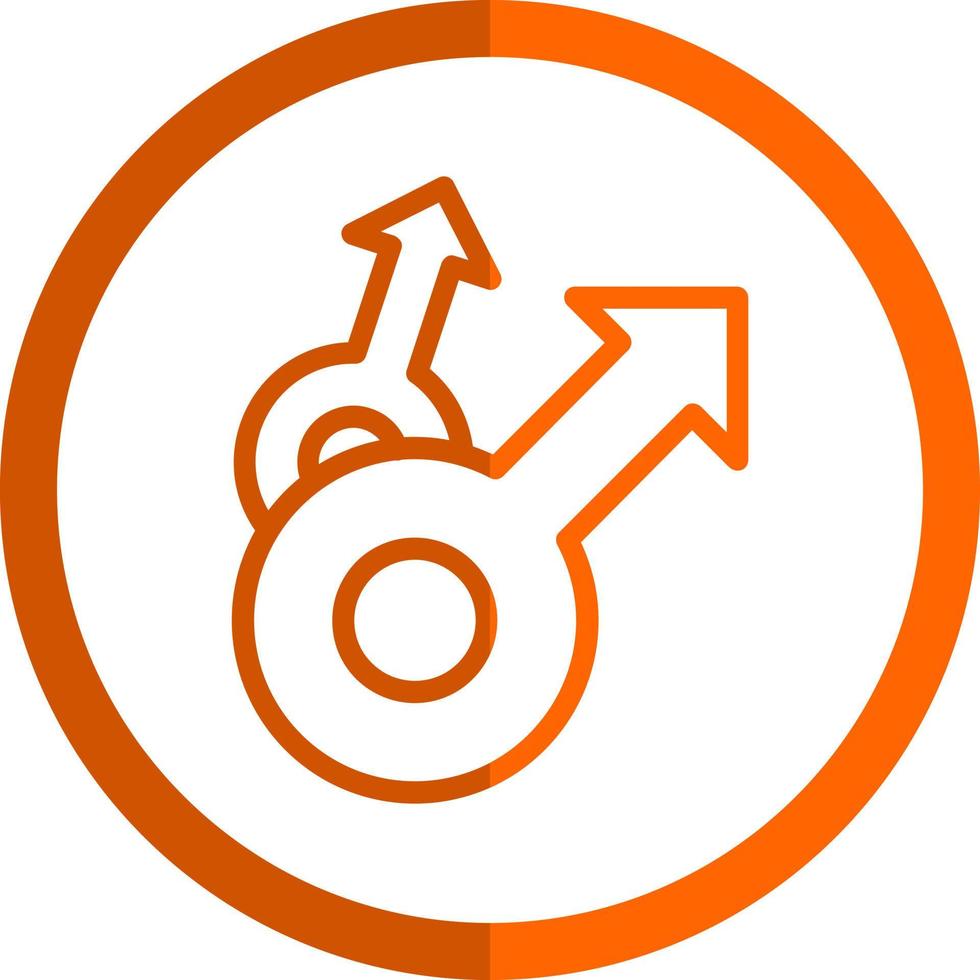 Mars Double Vector Icon Design