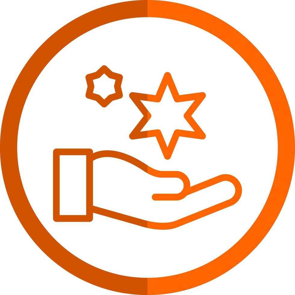 Hand Sparkles Vector Icon Design
