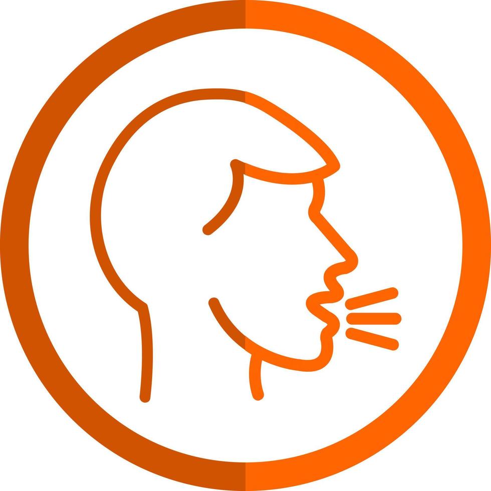Head Side Cough Vector Icon Design