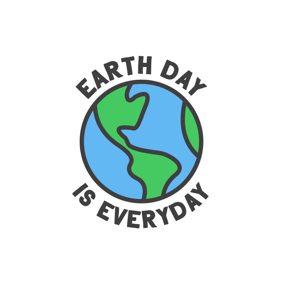 Earth day badge. Save the planet sticker. World Environment Day symbol. vector