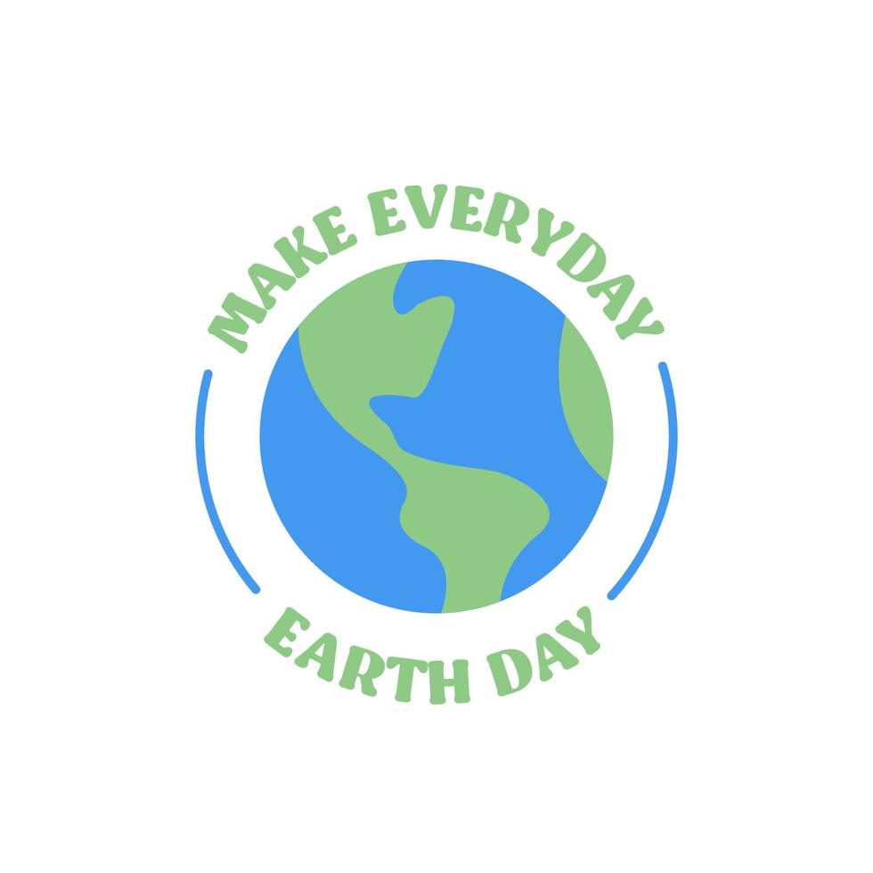 Earth day badge. Save the planet sticker. World Environment Day symbol. vector