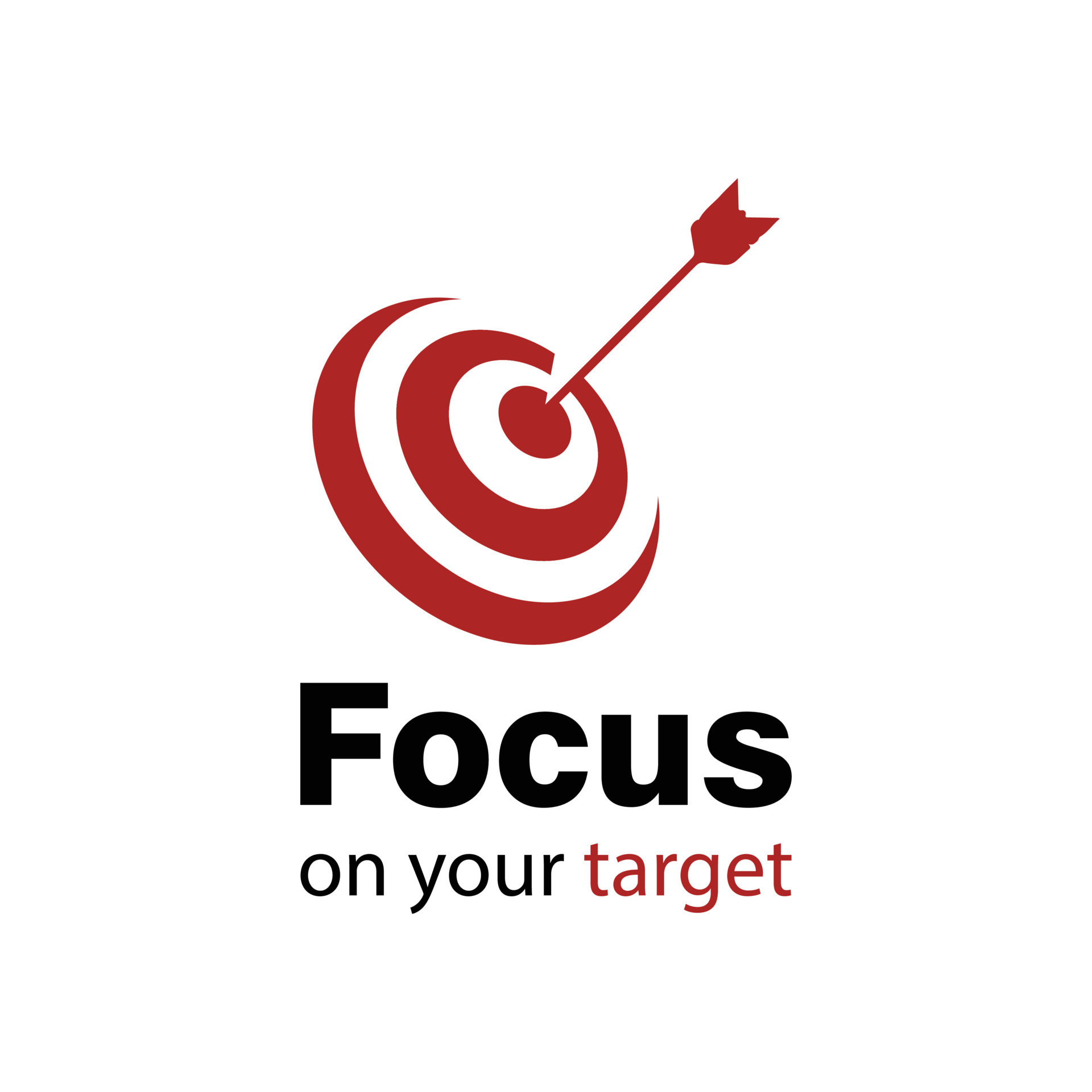 vector ilustración de un flecha y el objetivo con inspirador palabras