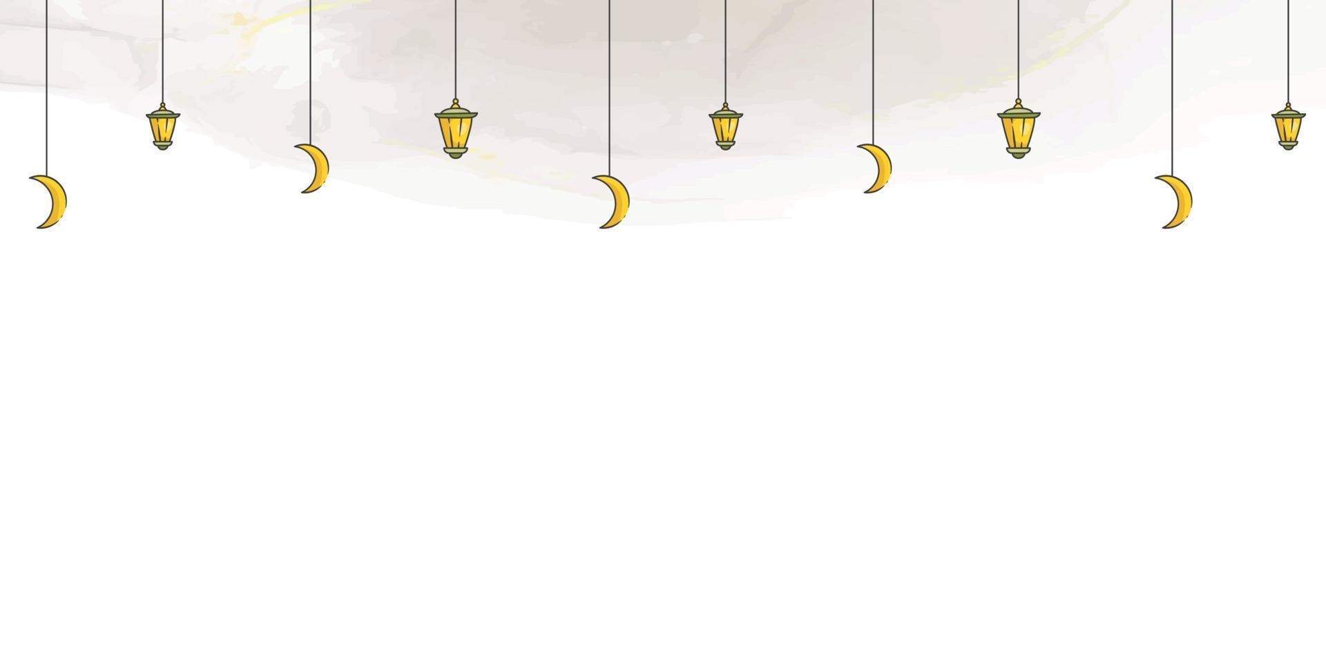 Vector illustration of Ramadan and Eid background with copy space area for banner, web background, poster, etc