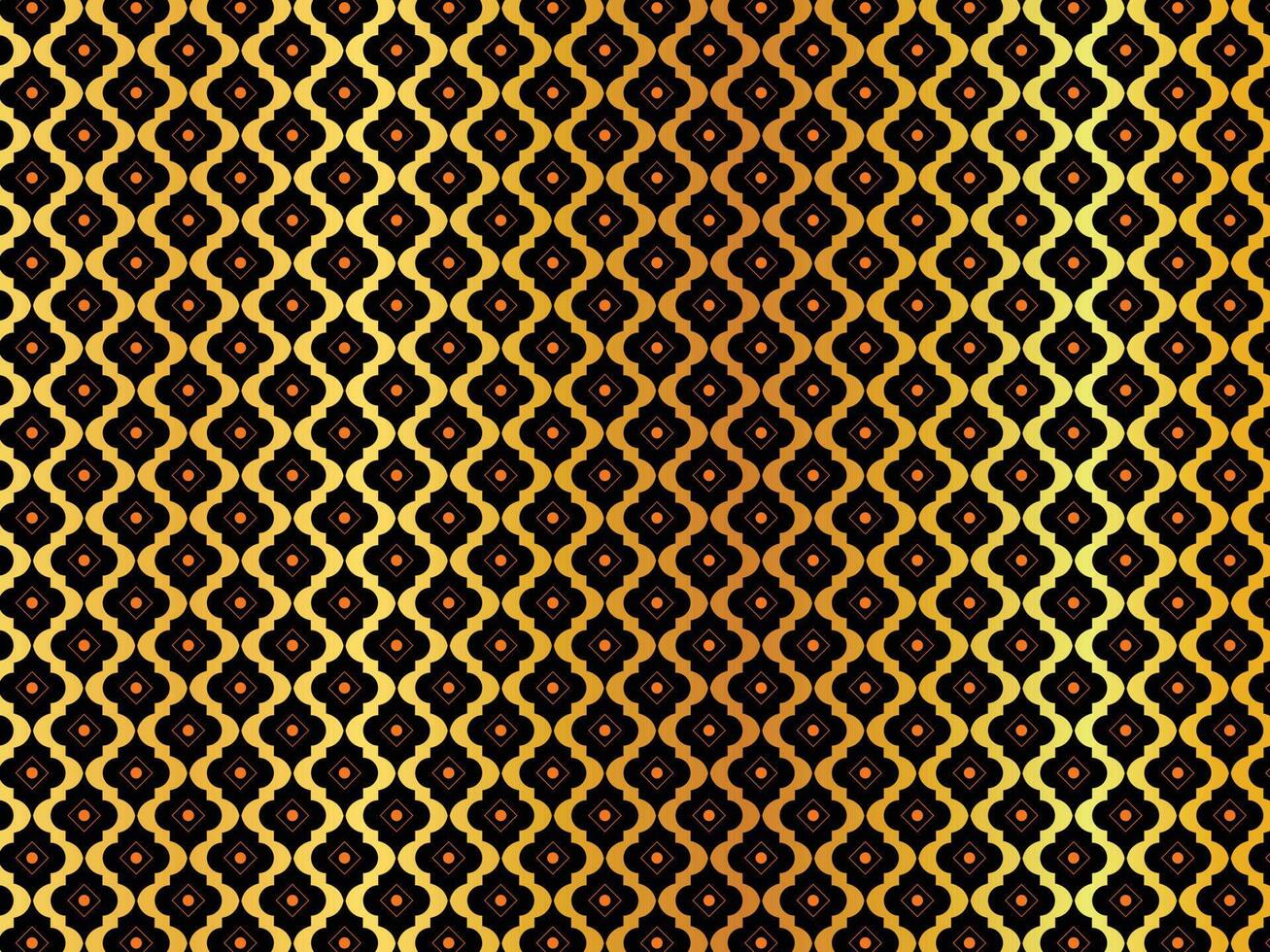 Golden arabic pattern. Vector illustration suitable for background, wallpaper, poster, fabric, wrapping, card, etc