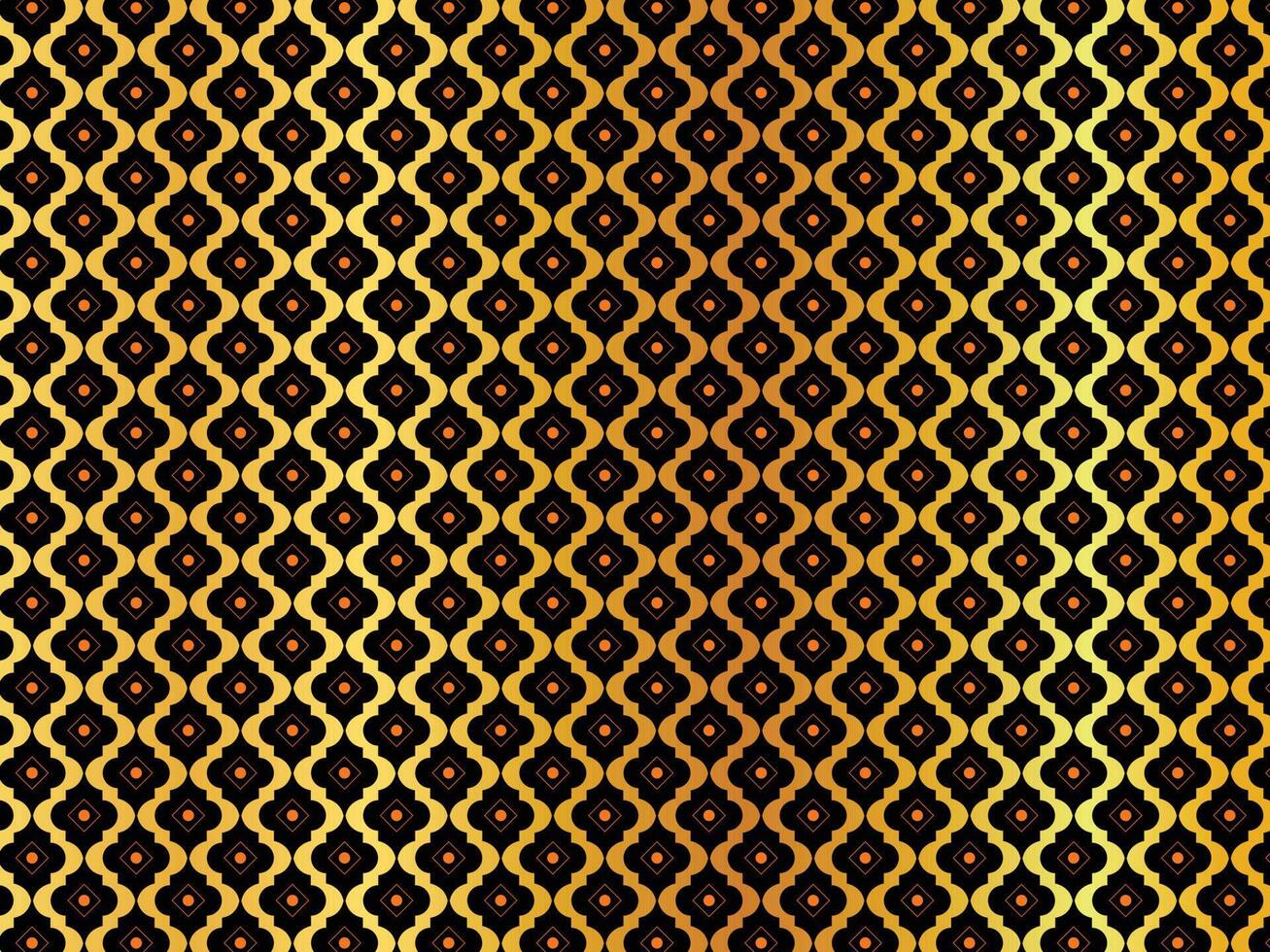 Golden arabic pattern. Vector illustration suitable for background, wallpaper, poster, fabric, wrapping, card, etc