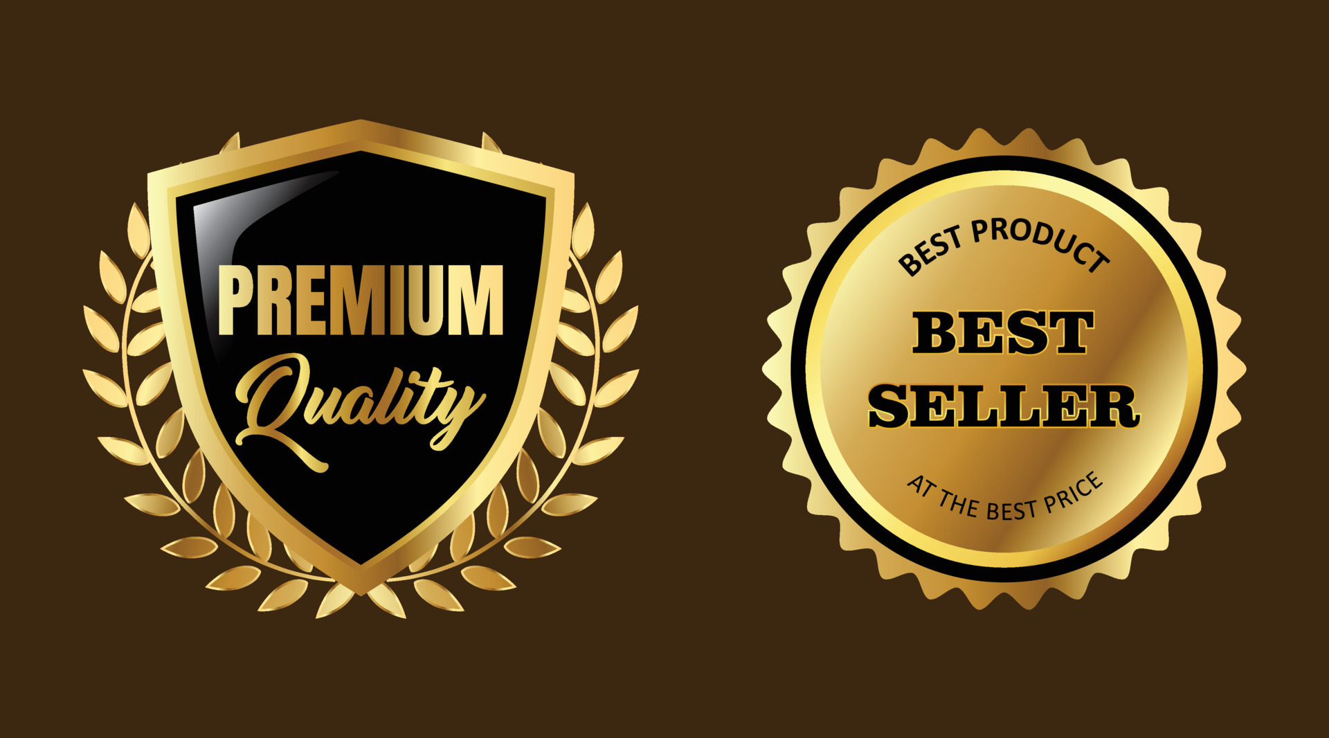 Premium Vector  Best seller golden label sign.