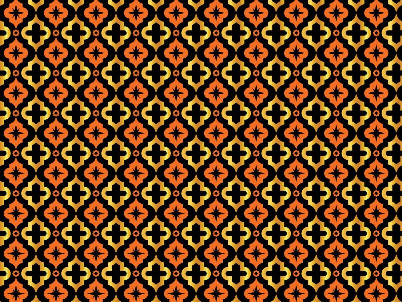 Golden arabic pattern. Vector illustration suitable for background, wallpaper, poster, fabric, wrapping, card, etc