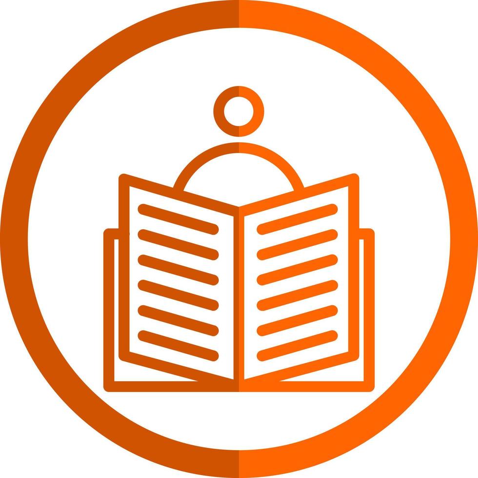 Book Reader Vector Icon Design